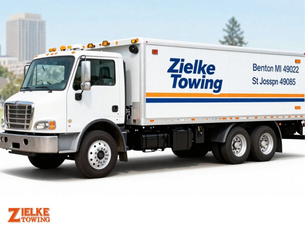 Zielke Towing flatbed serving Benton Harbor MI 49022 and St Joseph 49085