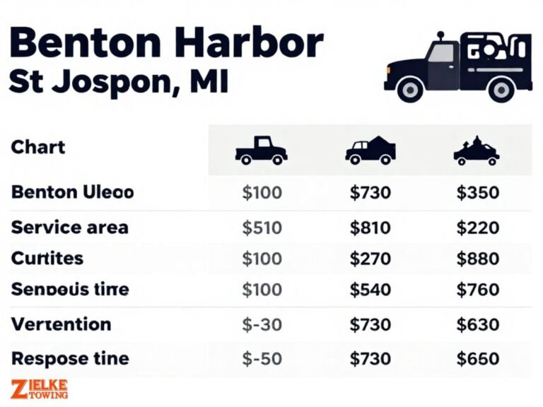 Tow truck comparison chart Benton Harbor St Joseph MI towing services